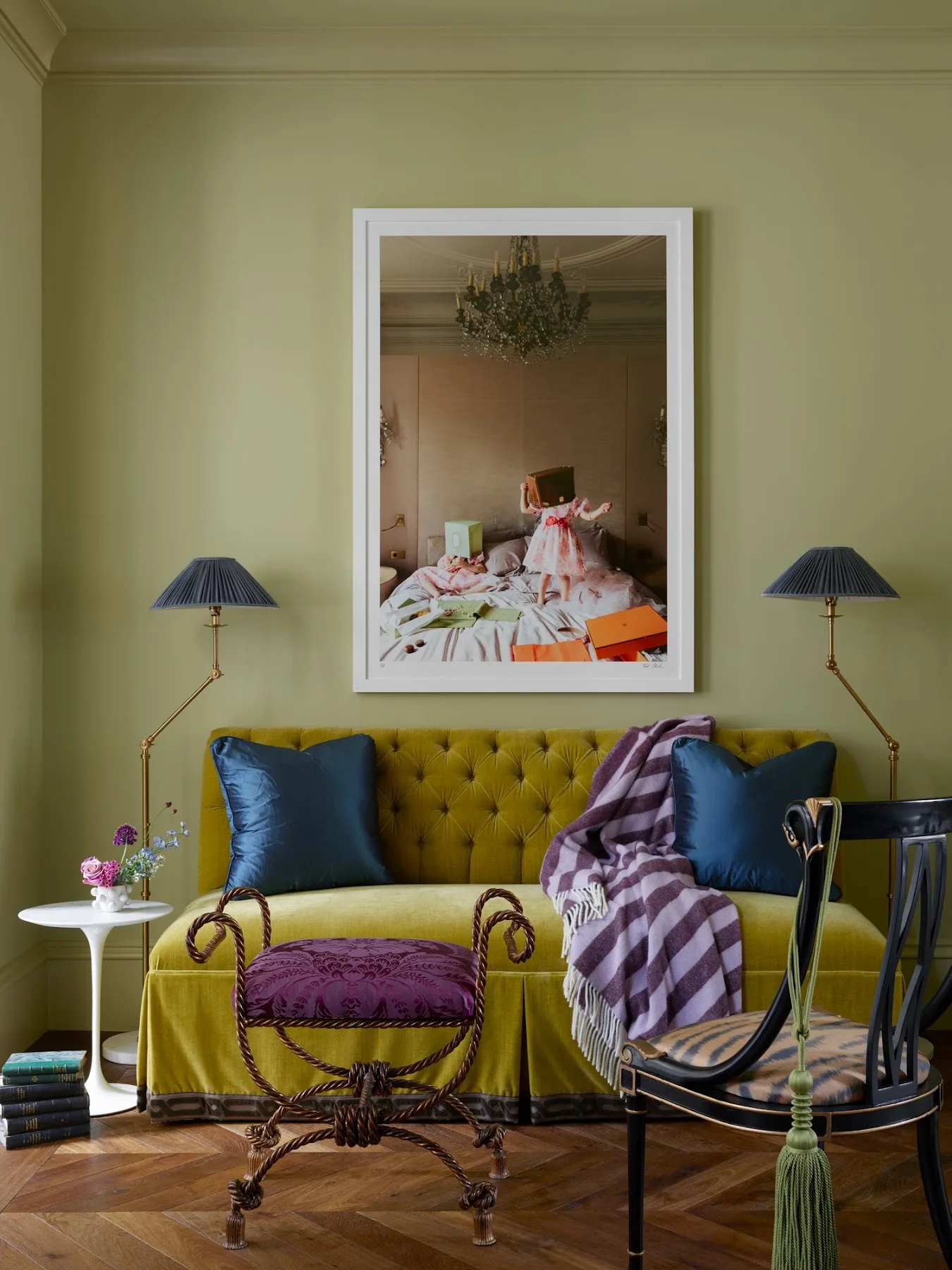 Room by Gordon Dunning Interior Design Studio painted in Grasshopper