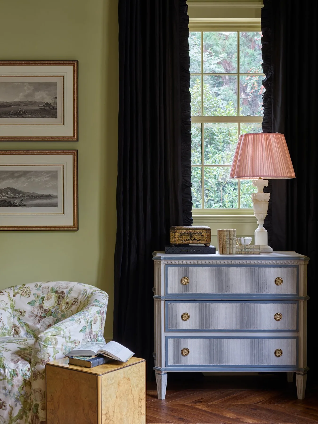 Room by Gordon Dunning Interior Design Studio painted in Grasshopper