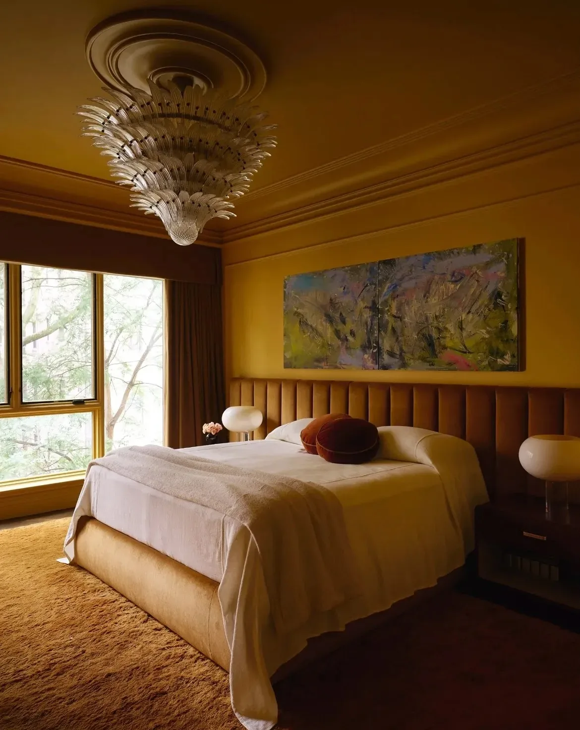 Room by Crystal Sinclair Designs painted in India Yellow