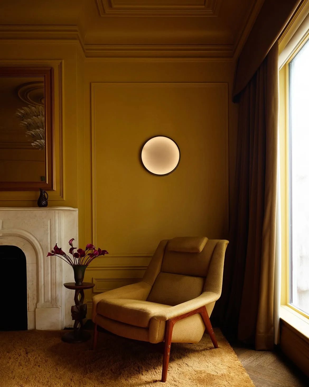 Room by Crystal Sinclair Designs painted in India Yellow