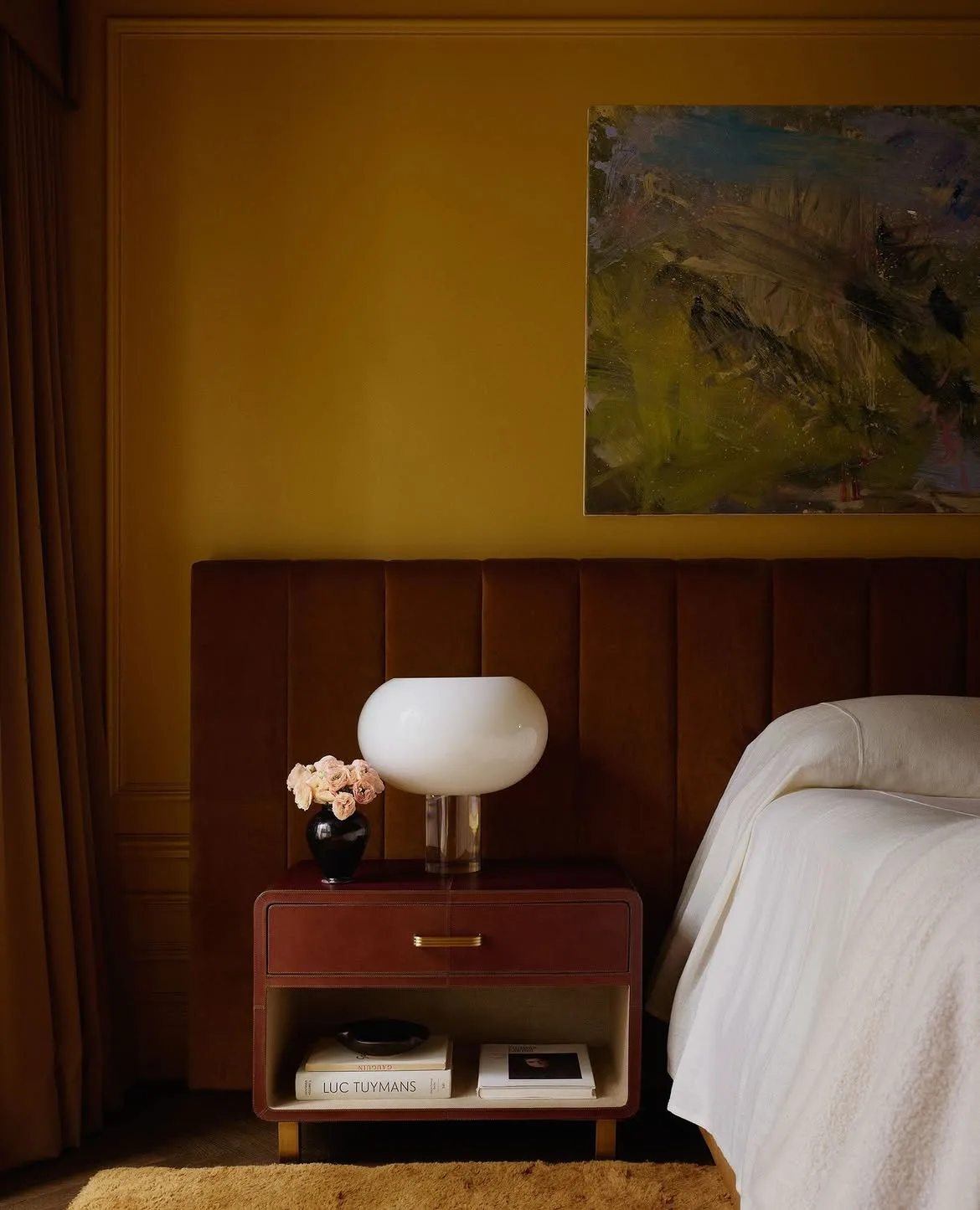 Room by Crystal Sinclair Designs painted in India Yellow