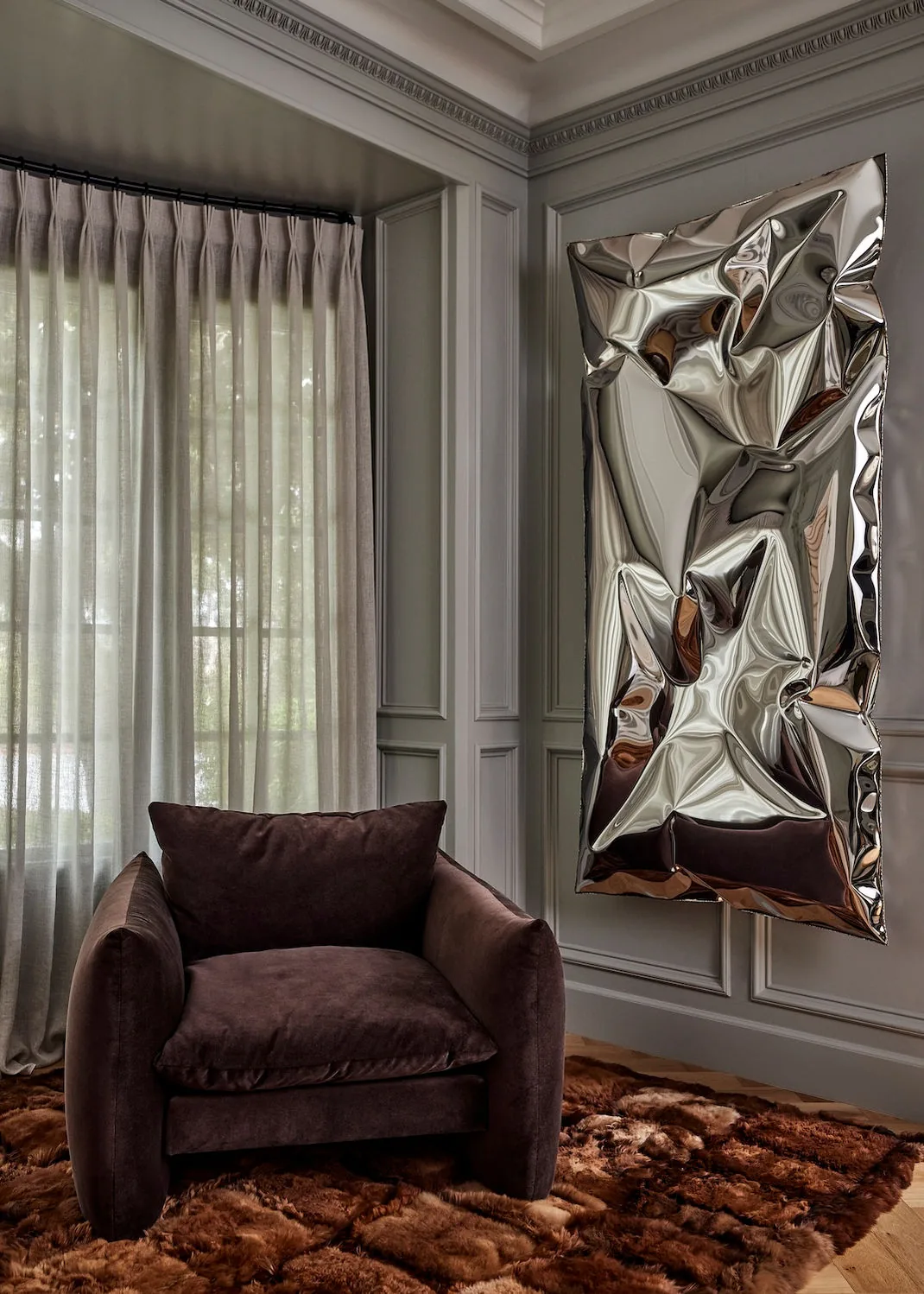 Room by Huma Sulaiman Design painted in Lamp Room Gray