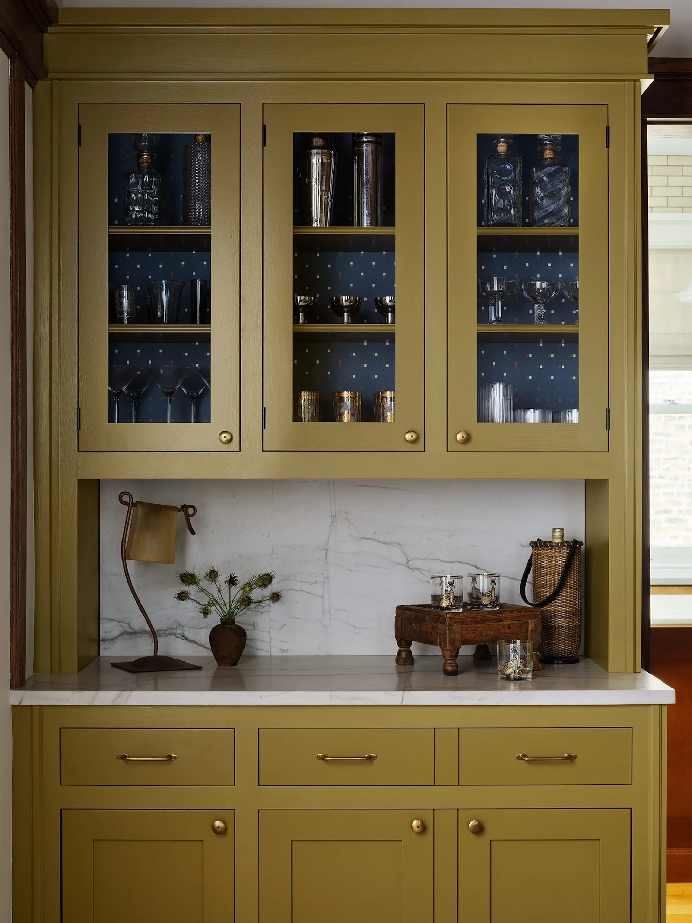 Room by Sarah Montgomery Interiors painted in Olivetone