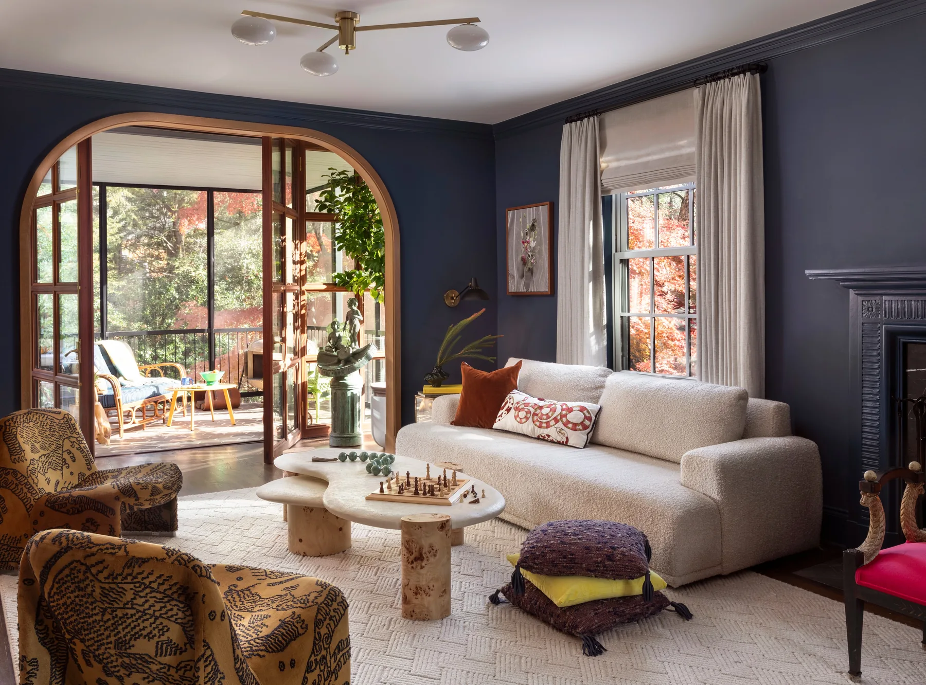 Room by Rachael Rosenblum Design painted in Stiffkey Blue