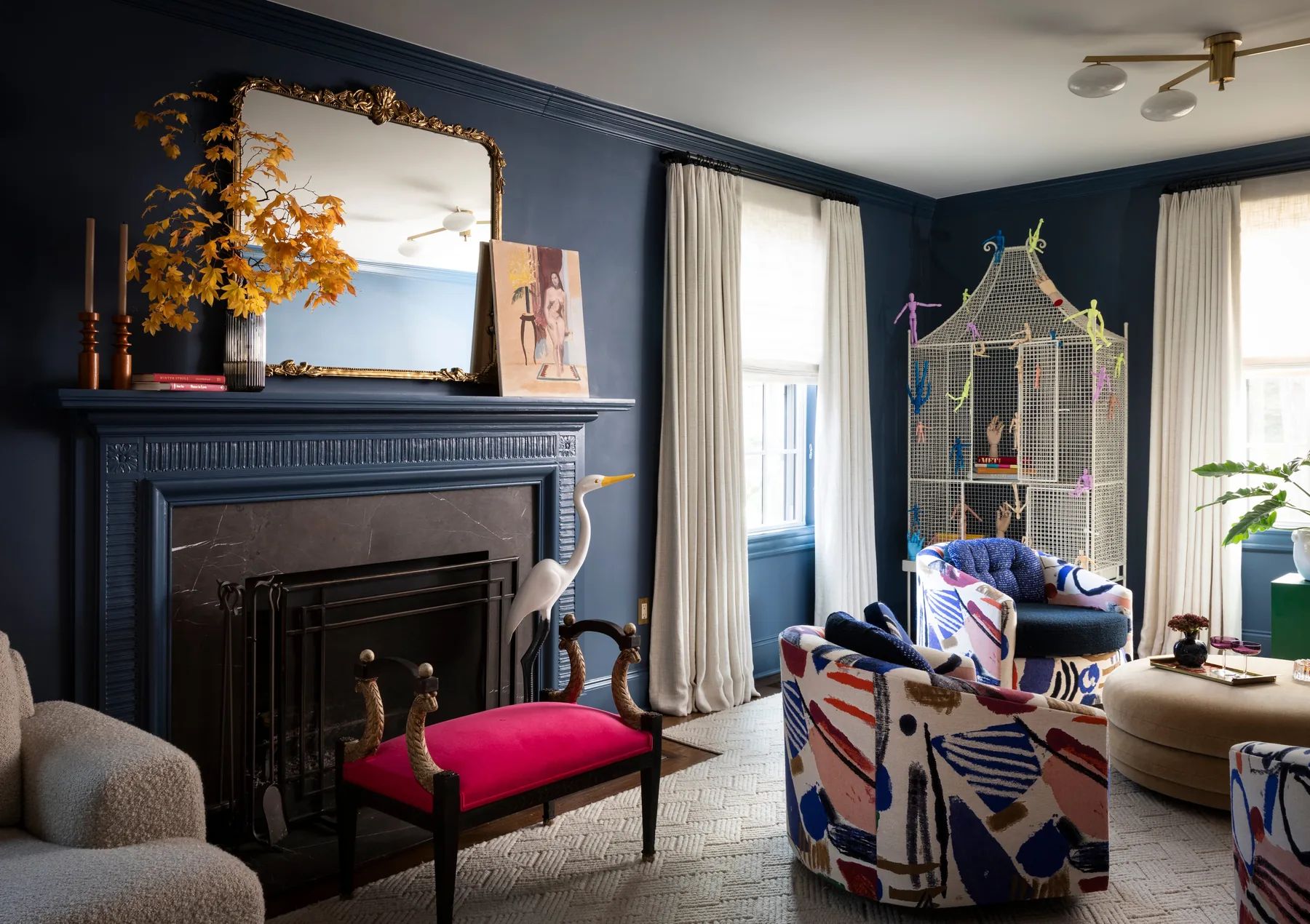 Room by Rachael Rosenblum Design painted in Stiffkey Blue