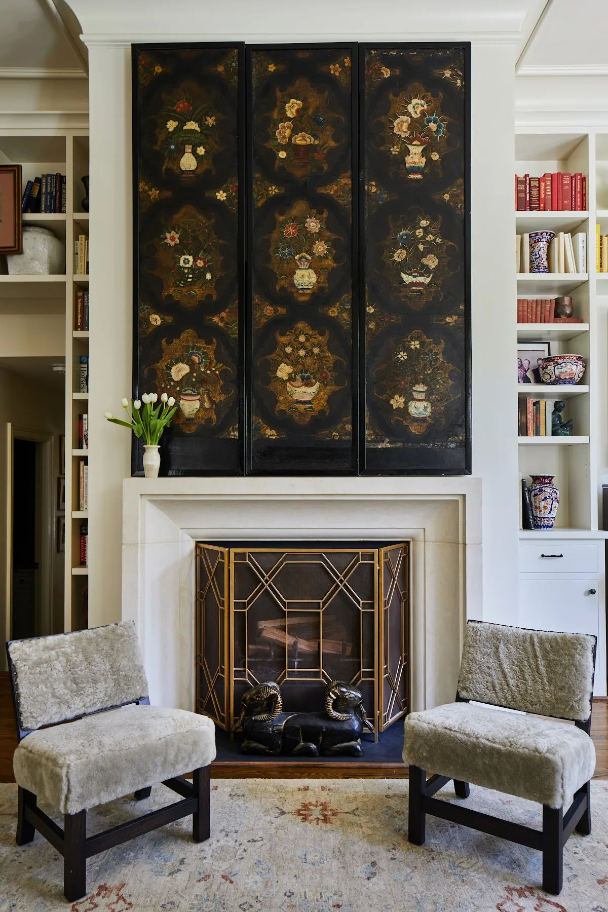 Room by Mark Kennamer Design painted in Swiss Coffee