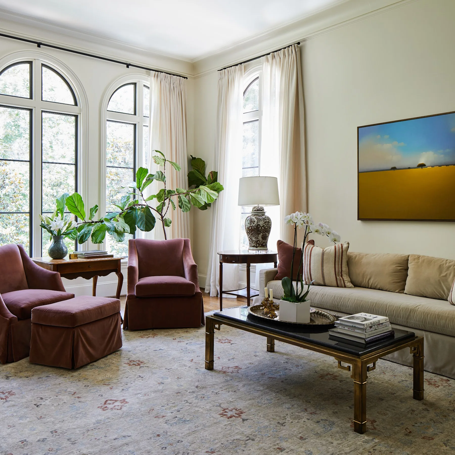 Room by Mark Kennamer Design painted in Swiss Coffee