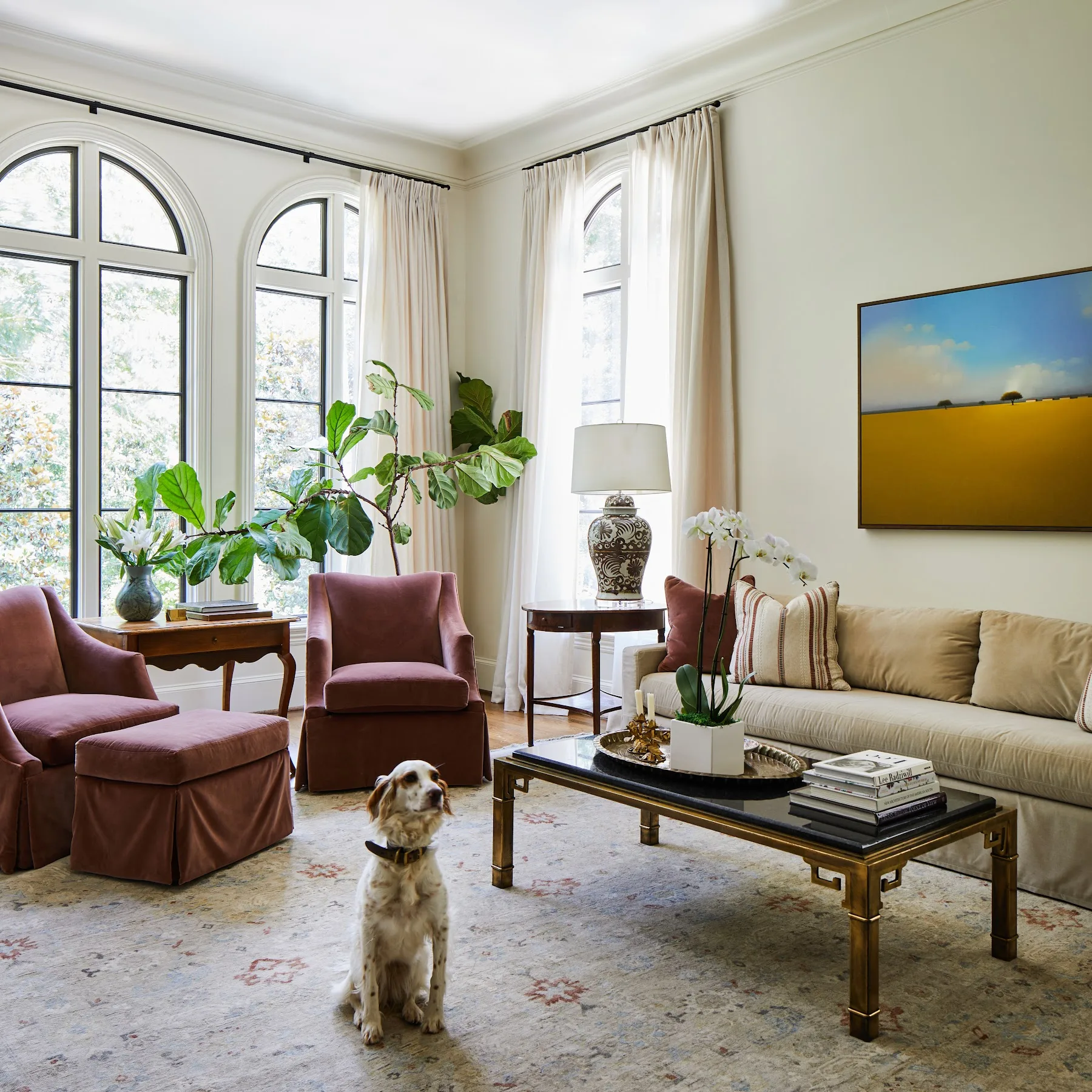 Room by Mark Kennamer Design painted in Swiss Coffee